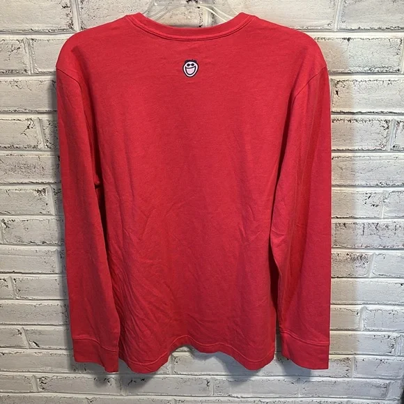 Life Is Good Vintage Red Snowman Long Sleeve Tee Size Small - Picture 6 of 9